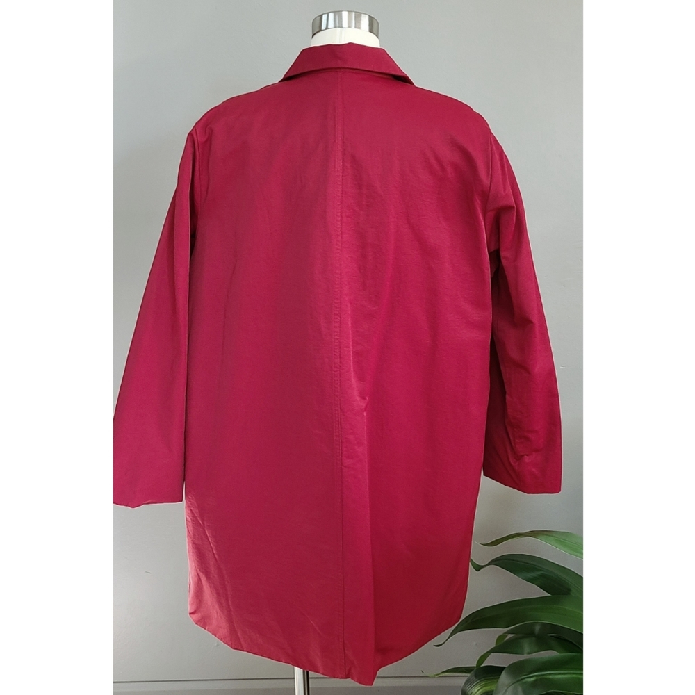 Eileen Fisher Button Front Red Lightweight Coat S… - image 4